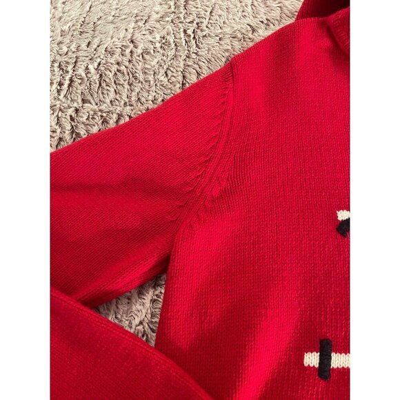 Red Villager Sport Nautical‎ Wheel Sweater Women's Sz M Cotton & Acrylic - Picture 8 of 16